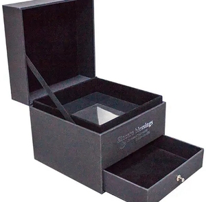 Spot Product Custom Jewelry Black Packaging Cardboard Watch Box