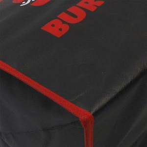 Nonwoven Insulated Waterproof Food Delivery Cooler Bag with Letter Pattern Collapsible Design and Zipper Closure - Product Image 5