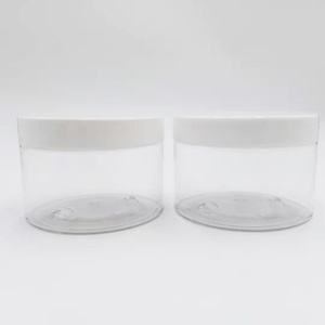Eco Friendly Cosmetic 100ml 200ml 250ml 300ml 4oz 6oz 8oz 10oz Cream Container Pink Clear <b>Plastic</b> <b>Jar</b> Cosmetic With Screw Lids - Product Image 6