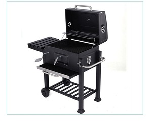 Ur-Health 24 pollici cortile esterno <span class=keywords><strong>americano</strong></span> Trolley Barbecue griglia affumicata acciaio di alta qualità e metallo quadrato pieghevole caratteristica - Product Image 2