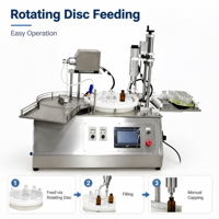 Machine de remplissage et de bouchage semi-automatique personnalisée pour flacons d'huiles essentielles, machine de remplissage de parfum liquide OEM ODM