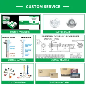 5,5x90 Bi Metal Cabeza hexagonal Tornillo Sds de acero inoxidable Ss 304 Tornillo autoperforante Parafuso Auto Brocante Tornillo autorroscante