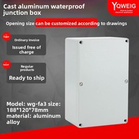 Boîtier en aluminium moulé sous pression avec revêtement en poudre YQWEIG FA3, boîte de jonction 188x120x78mm, étanchéité des câbles extérieurs, fabrication en Chine continentale