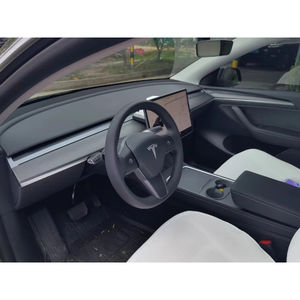 Couverture de tableau de bord de voiture en fibre de carbone pour Tesla Model 3 2021-2023 Model Y 2019-2024 Aspect ABS Accessoires de tuning automobile décoratifs - Product Image 5