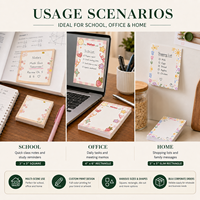 Bloc-notes adhésif personnalisé avec logo 4x6 pouces - 50 feuilles, blocs-notes en vrac en papier recyclé, épreuve de marque gratuite pour coffrets cadeaux d'entreprise