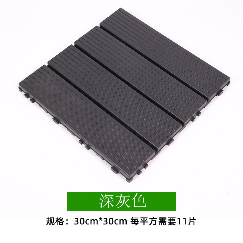 Eco-friendly wood-plastic composite mat - dark gray