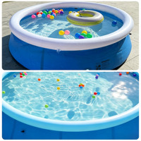 Aufblasbarer Familienpool für Kinder und Erwachsene, Outdoor und Indoor, Garten, oberirdisch, rund, groß, PVC-Netz, 457 cm, Wasserspiel, Sommer