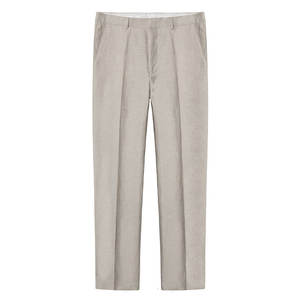 Estate Vestito Casuale del Vestito Convenzionale Vestito degli uomini Classici Natural Touch Monopetto 1 Pulsanti Notch Risvolto di Sfiato Lato Italia di Lino mosca della chiusura lampo - Product Image 5