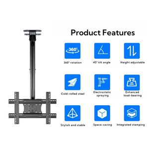 حامل تلفزيون تلسكوبي للحائط والسقف قابل للدوران 360 درجة لشاشات 40-70 بوصة - Product Image 4