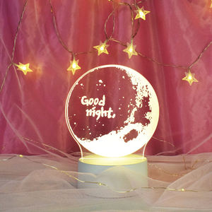 Creative Unicorn 3D Night Light LED Love Christmas Warm White Acrylic Animation Battery Horse Soccer Love Room <span class=keywords><strong>Illusion</strong></span> Lamp - Product Image 5