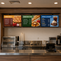 Écran d'affichage numérique Android suspendu de 27 pouces, panneau de menu numérique pour magasin, restauration rapide, écran LCD HD, affichage numérique pour publicité en intérieur