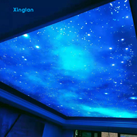 Boîte à lumière LED en tissu sur mesure, boîte à lumière publicitaire avec film de plafond tendu pour l'affichage en magasin