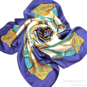 High Quality Fashionable Double <strong>Bandana</strong> <strong>Custom</strong> Satin Square Polyester Scarf with Personalized Logo Print - Product Image 5