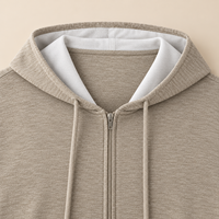 Sweat à capuche zippé léger pour homme, coupe sport, en laine mérinos 100% tricotée de qualité supérieure, cardigan OEM