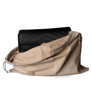 Sacche antipolvere personalizzate in cotone con coulisse, grandi sacche portaoggetti in tessuto con coulisse per borse, borsette e scarpe - Product Image 2