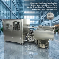 Bottle Cap Elevating Feeder with Inner & Outer Laser Coding, Dual-Head Vision Inspection, Rejection & Traceability System