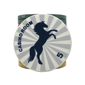 Ceramic poker chips supplier free design and production poker chips samples complete set of ceramic poker chips set for sale