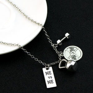 Collar con Dije y Dijes Vintage de Halterofilia Pesa de 25 Lbs Barra Fitness Pesa Rusa Mancuerna STRONG IS - Product Image 5