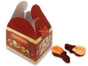 High <b>Quality</b> Dulymaz 300G Spanish Marzipan Citron & Jam Filled Traditional Ham Shape Solid Chocolate for Parties - Product Image 2