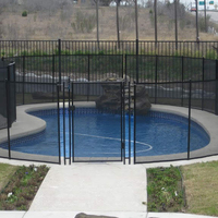 Clôture de piscine temporaire portable en aluminium pliable à mailles de sécurité, vente chaude