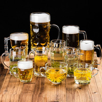 Verre à bière en cristal de style américain grande capacité, haute qualité, avec poignée, logo personnalisé, sans plomb, robuste et stable D&Z – Vente en gros