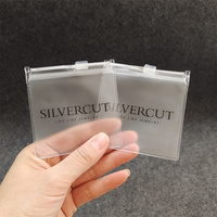 Sacs d'Emballage Personnalisés pour Bijoux en Plastique avec Logos, Pochettes à Bijoux en PVC Transparent/Givré, Petites Sacoches Zippées pour Grandes Boucles d'Oreilles