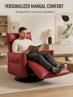 Fauteuil inclinable manuel moderne OEM/ODM à base en acier au carbone, idéal pour salon, salle à manger, hôtel, bureau à domicile – Vente directe usine