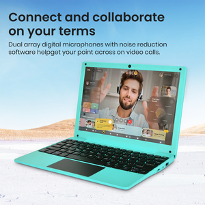 Mini-<span class=keywords><strong>ordinateur</strong></span> portable 10,1 pouces Intel Celeron N4000 8 Go de RAM 128 Go SSD Windows 11 Famille avec écran IPS – Idéal pour les étudiants - Product Image 4