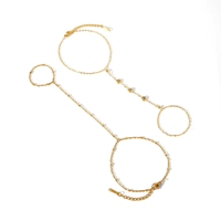 Pulsera de Acero Inoxidable de Moda con Certificado CE, Resistente al Deslustre, Impermeable, Cadena para Dedos en Oro de 18k