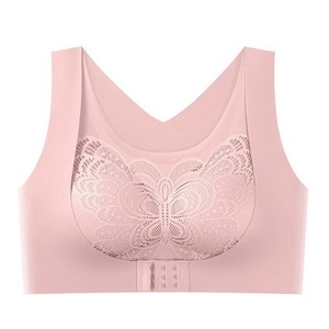 Sujetador de encaje inalámbrico para mujer, talla grande, con relleno completo, cómodo, para uso diario, ropa interior de verano - Product Image 6