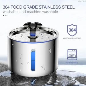 Elecpet Water Fountain for Stainless Steel Cats Flower Design Automatic Pet Water Dispenser with Filter - Product Image 5