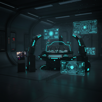 JiaYi JY-UFO06S Simulateur de film VR UFO pour 5 à 10 personnes, avec chaise en acier, rotation à 360 degrés, 9D, pour usage intérieur (maison, centre commercial), 500 kg