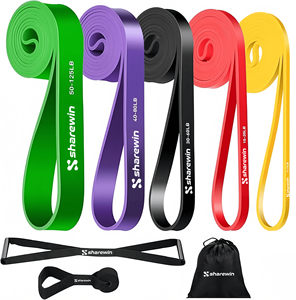 Fasce Elastiche in Lattice Portatili e Resistenti per <span class=keywords><strong>Allenamento</strong></span> Fitness e Bodybuilding, Tipo Loop per Sport ed Esercizi - Product Image 2
