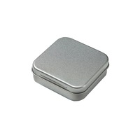 Boîte en étain carrée recyclable 72x72x22mm pour bijoux, bonbons, mini-boîte à charnière personnalisée avec impression de logo sur mesure – Vente en gros