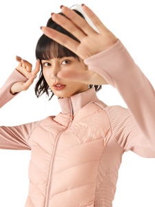 Yoga sport doudoune femmes manteau de course court petits vêtements rembourrés en coton chaud coupe-vent élastique vêtements de fitness - Product Image 5