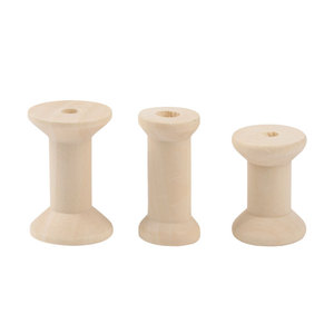 แกนม้วนไม้ขนาด 47x32 มม. 48x23 มม. 27x16 มม. สีธรรมชาติขัดเงา สำหรับงาน DIY ทำเครื่องประดับ งานฝีมือ และอุปกรณ์เสริม - Product Image 5