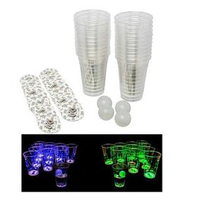 Kit de ping-Pong à bière avec lumière dans la nuit, pour fête, avec dessous de verre à LED, lot de 12 pièces - Product Image 1