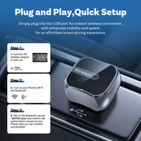 Orijinal Araç Dahili Sistemleri için Bluetooth 4.2 Çift Bantlı Wi-Fi özellikli Kablosuz CarPlay ve Android Auto Adaptörü USB Tip-C Dongle