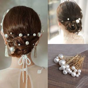 Ensemble d'épingles à cheveux en perles, fourchettes à cheveux en U pour <span class=keywords><strong>coiffure</strong></span> de mariée, accessoires de cheveux élégants pour femmes - Product Image 3