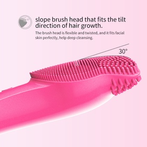 Mini Silicone Facial Cleansing Brush Vibration Face Scrubber Deep Cleansing Cat-ear-shaped Cleaning Brushes - Product Image 4
