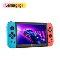 Consola de Videojuegos Retro X80 Portátil con Pantalla Grande de 7 Pulgadas, 600 Juegos Clásicos Integrados, Wi-Fi, Regalo para Niños