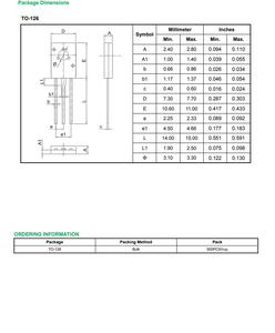 BD681 TO-126 4A 100V NPN DarlingtonTransistors BD682 BD678 BD678A BD679 BD679A <span class=keywords><strong>BD677</strong></span> BD677A BD678 BD678A BD675 BD675A BD676 - Product Image 6