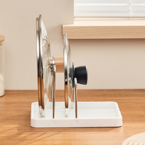 Creative Folding Kitchen Countertop Organizer Cutting Board Rack & Spoon Rest Holder for Pot <b>Pan</b> Lids Countertop Chopping Board - Product Image 5
