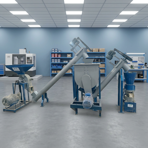 Usine industrielle d'alimentation du bétail de 2000 kg/h pour la production commerciale d'aliments pour animaux avec équipement de broyage, de mélange et de granulation - Product Image 1
