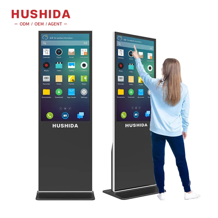 43 55 inch indoor touch screen digital signage board advertising stand floor digital signage