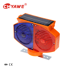 Luz de Advertencia <span class=keywords><strong>Solar</strong></span> Tipo Ojo de Gato, <span class=keywords><strong>Baliza</strong></span> Intermitente LED Roja y Azul <span class=keywords><strong>con</strong></span> <span class=keywords><strong>Panel</strong></span> <span class=keywords><strong>Solar</strong></span> para Barrera Vial y Seguridad del Tráfico - Product Image 4