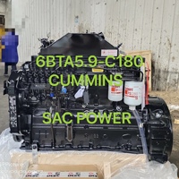 Motor Dongfeng DCEC Cummins 6BTA5.9-C180, Arranque Eléctrico, Refrigerado por Agua, 4 Tiempos, 5.9L, 132KW, 180HP, Maquinaria de Construcción, Nuevo