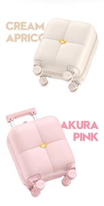 MGOB 14 Inch <strong>Mini</strong> Suitcase Lightweight Underseat Luggage with Spinner Caster Waterproof PC Cute Cabin Case Strap Carry Luggage - Product Image 6