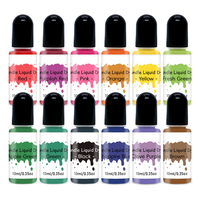 TIMESRUI 12 Farben Kerzen-Flüssigpigment Kerzenfarbe Ölbasierte Farbstoffe Hochkonzentrierter Farbantwurf für Sojawachs Kunstkerzenherstellung