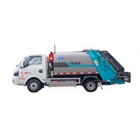 Camion compacteur de déchets Dongfeng 4x2 5m³ à énergie nouvelle, compression hydraulique haute efficacité